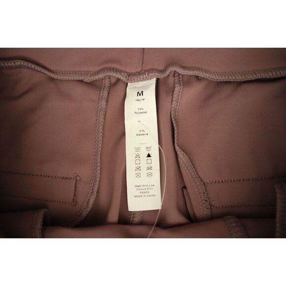 Halara Women Sz M Mauve High Waist Plicated Side Pocket Straight Leg Work Pants - Picture 3 of 13